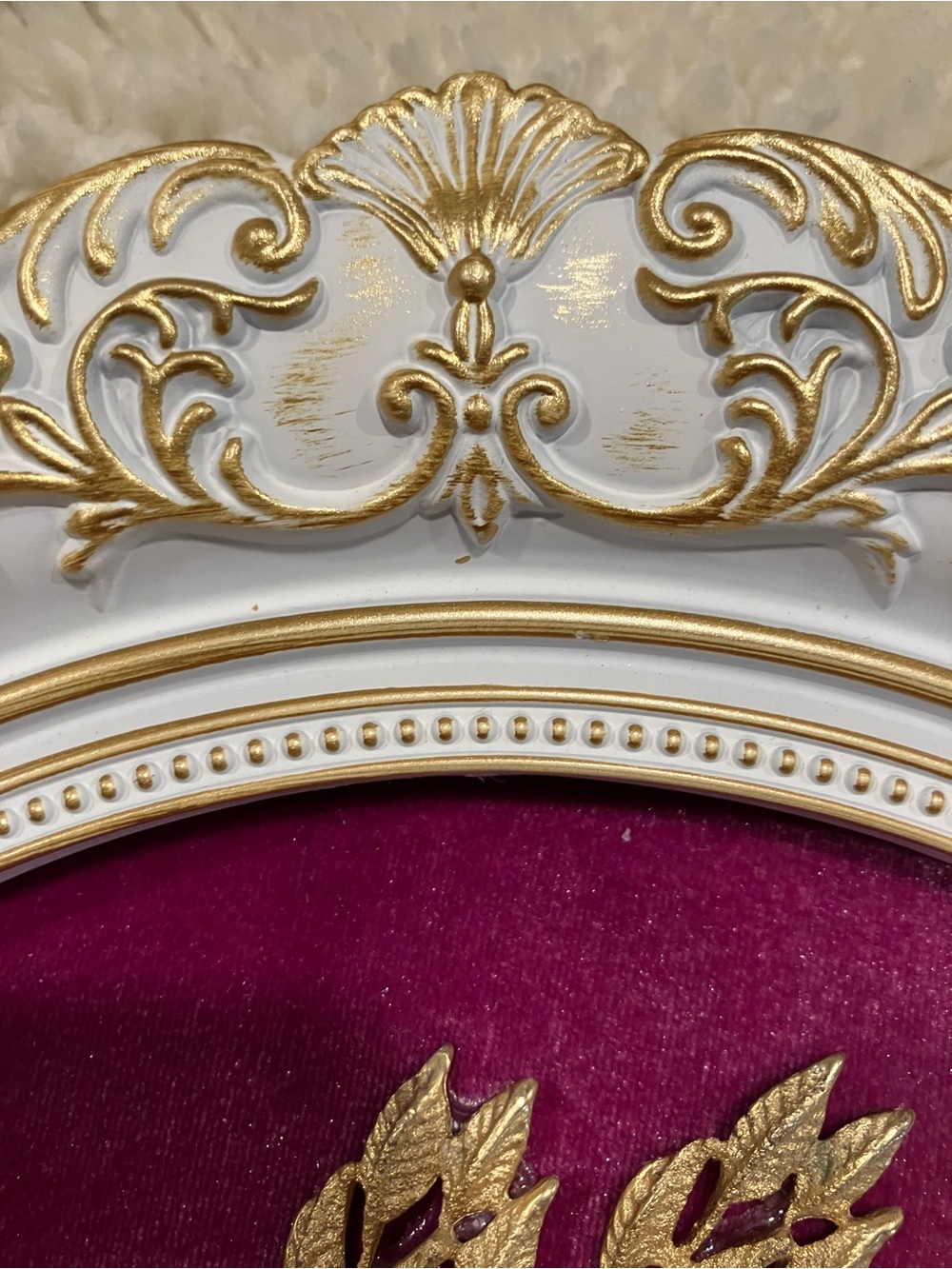 Gold and Pink Floral Embellished Wall Frame - Home Accent - Picture 12 of 15
